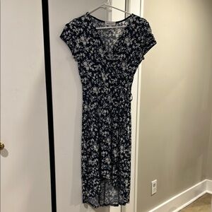 Floral faux wrap dress